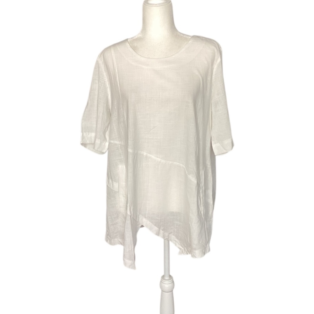 MISSLOOK Linen Cream Top Extra  Large